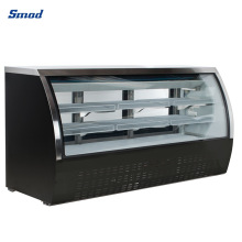 Smad 82" Black Curved Glass Commercial Display Deli Case Refrigerators